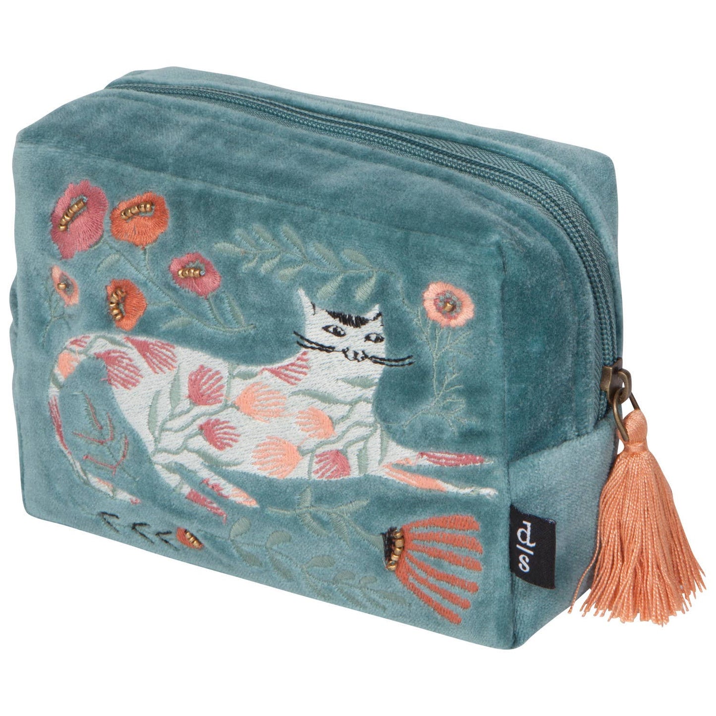 Embroidered Pouch- Catbloom