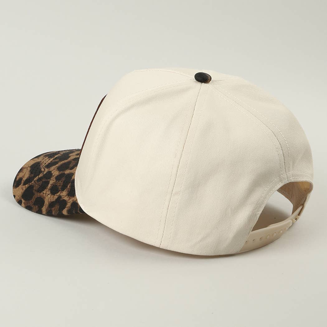Cap - Howdy Darlin' Embroidered Leopard Brim