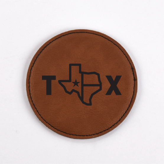 Texas Leather Coasters
