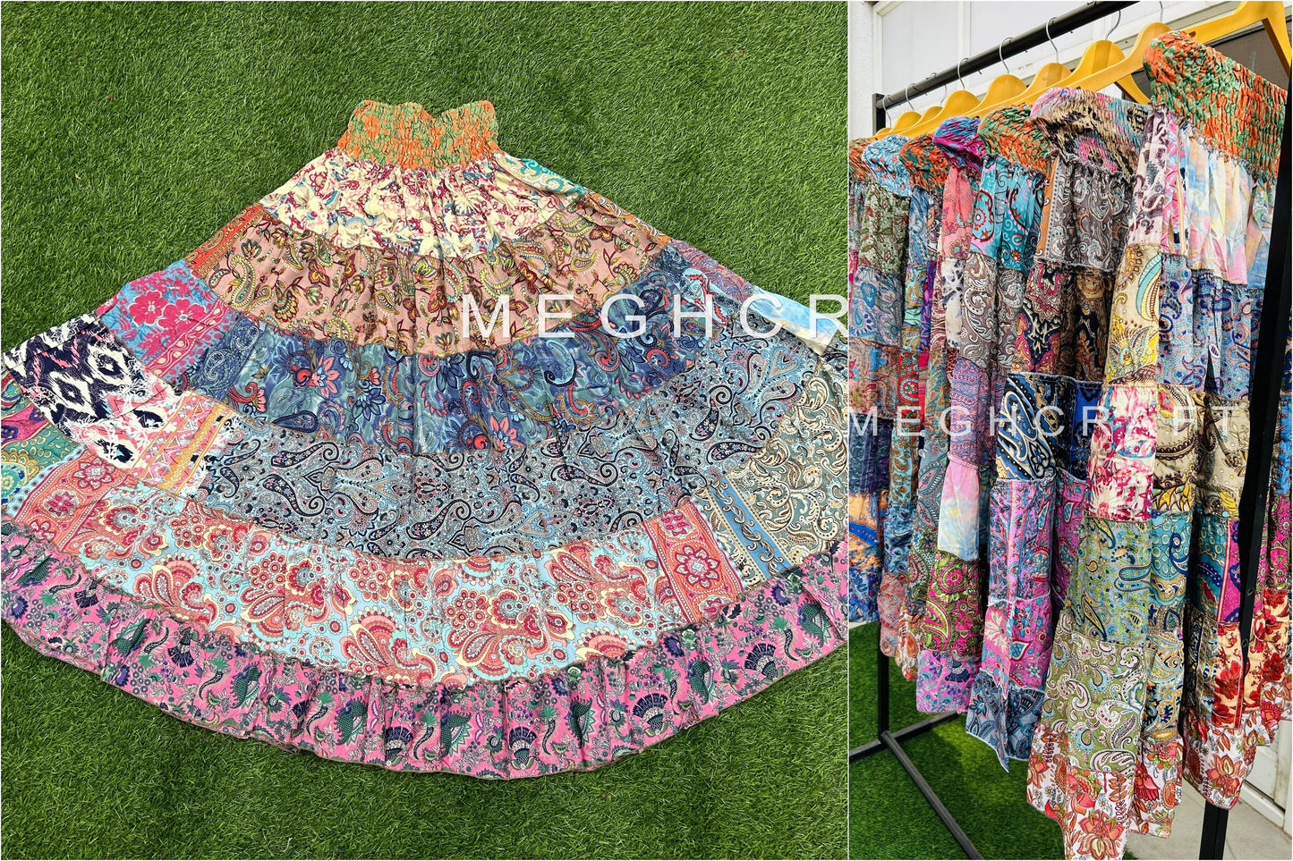 Recycled Vintage Silk Sari Silk- O/S