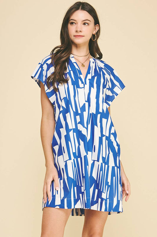 PRINT MINI TUNIC DRESS