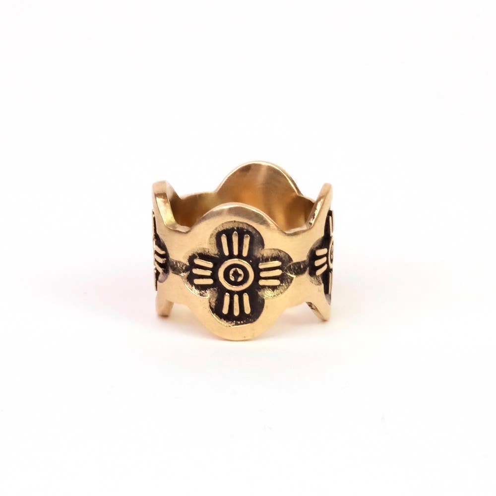 Brass Bandana Slide Ring - Gladys