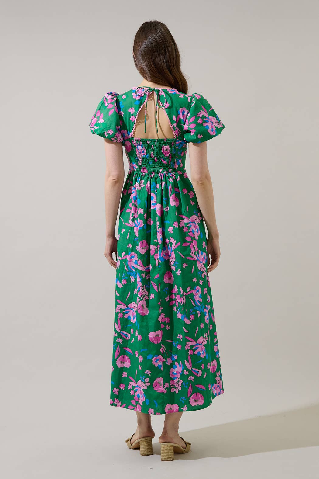 Dress - Denavi Floral Jaylene Pleated Maxi