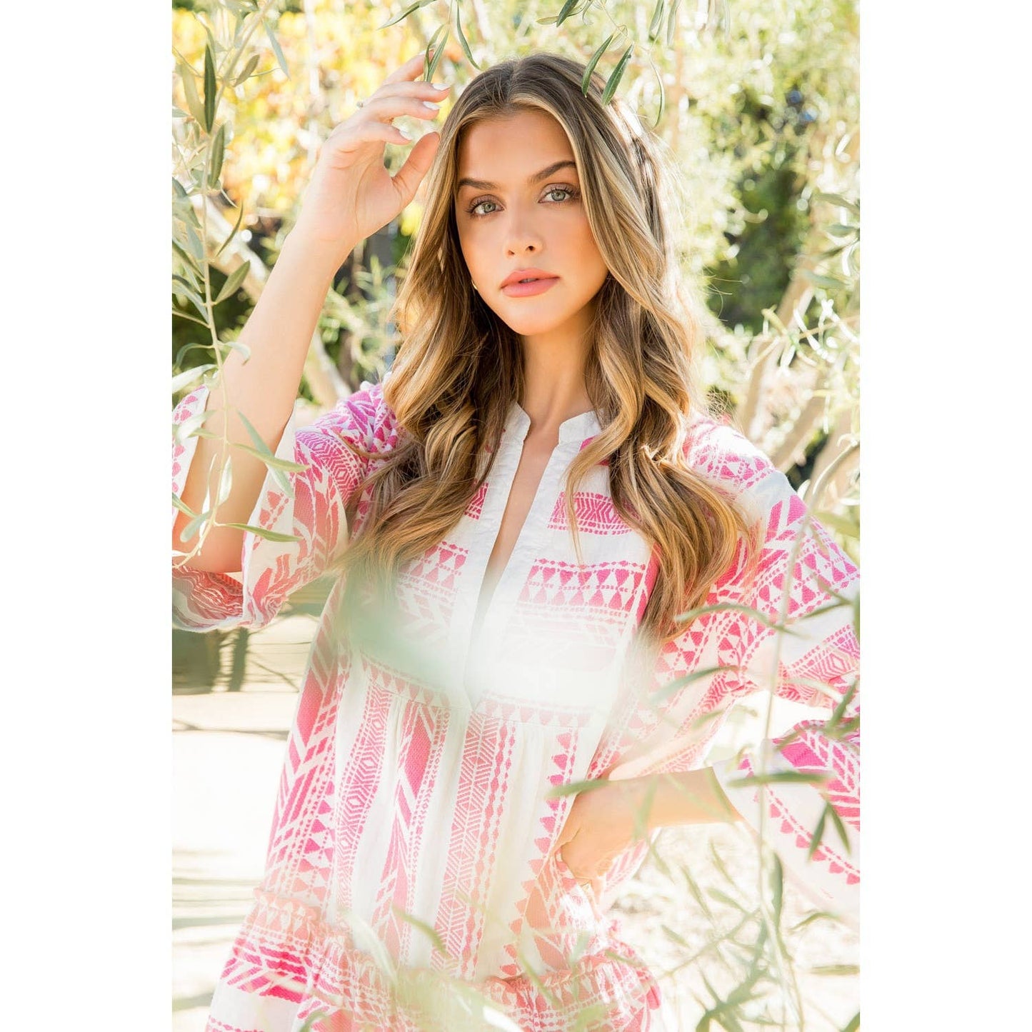 Tiered Embroiderd Dress