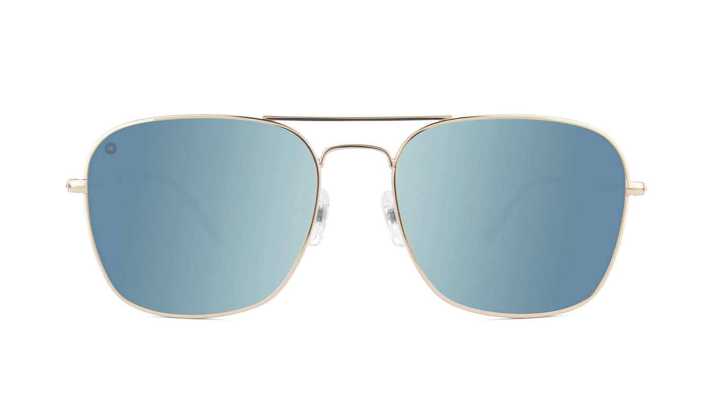 Sunglasses by Knockaround - Mount Evans - Gold / Sky Blue