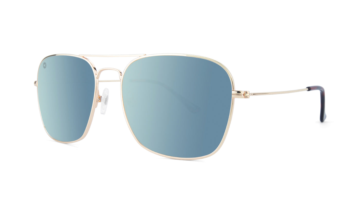 Sunglasses by Knockaround - Mount Evans - Gold / Sky Blue