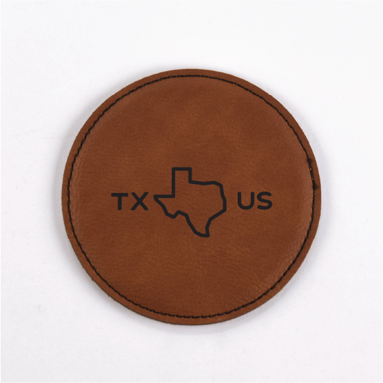 Texas Leather Coasters