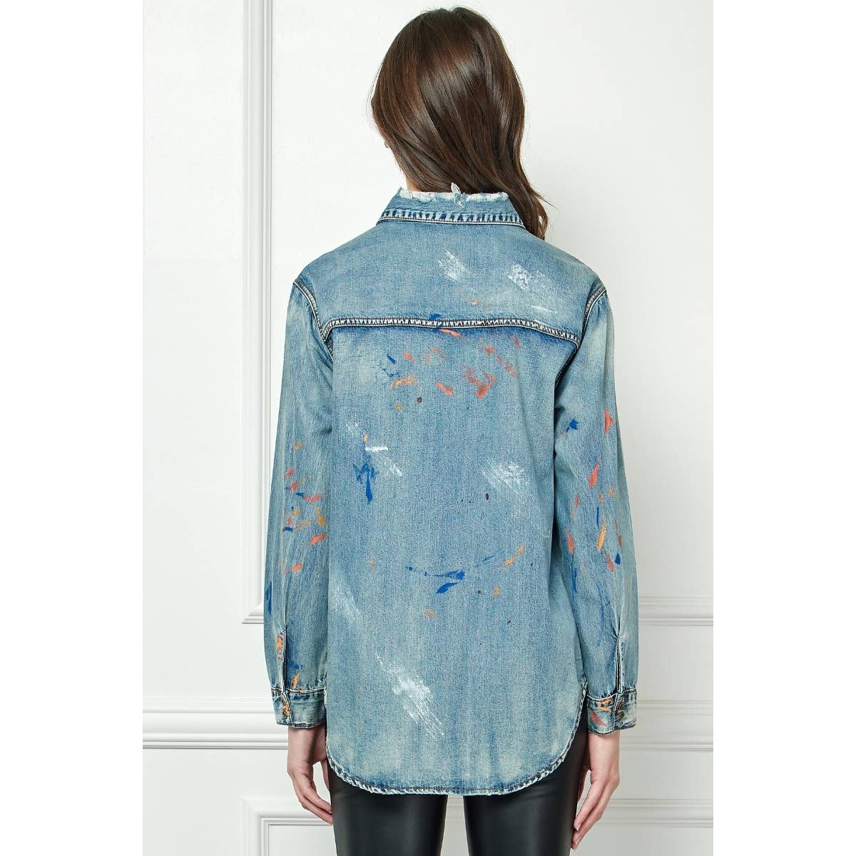 Shirt- Paint Splattered Denim Over