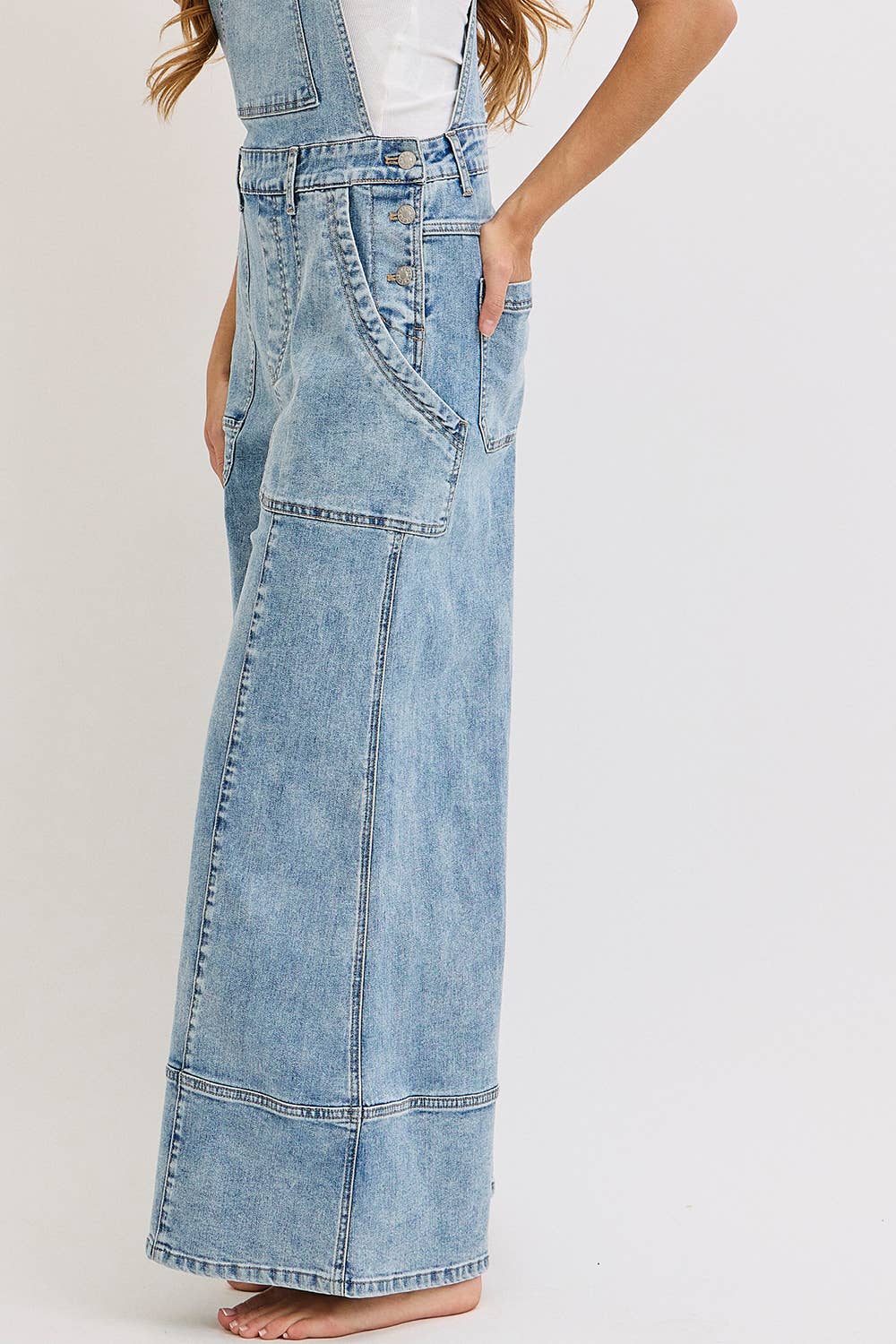 Jumpsuit - Wide Leg Denim Overall