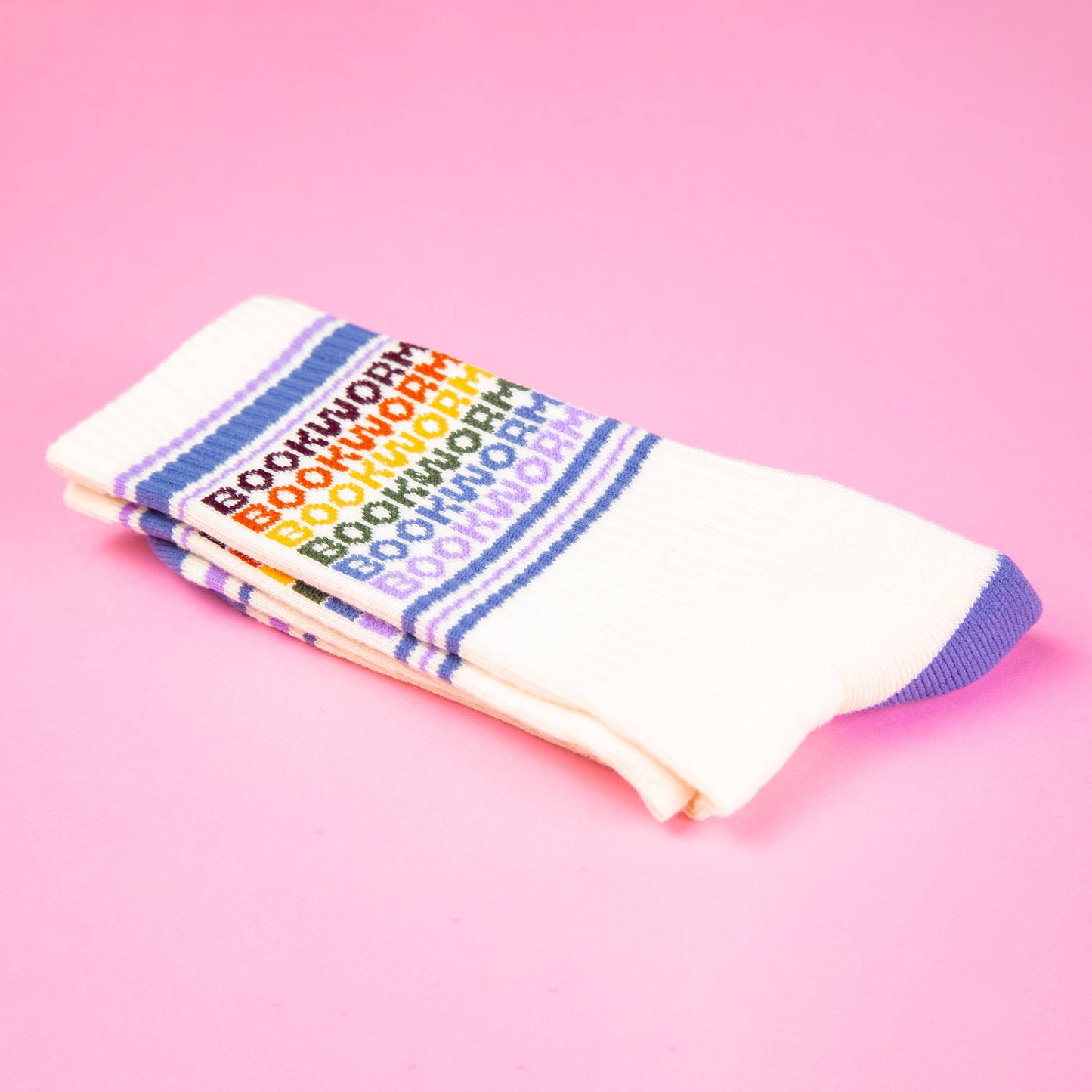 Socks - Bookworm - Vintage Rainbow