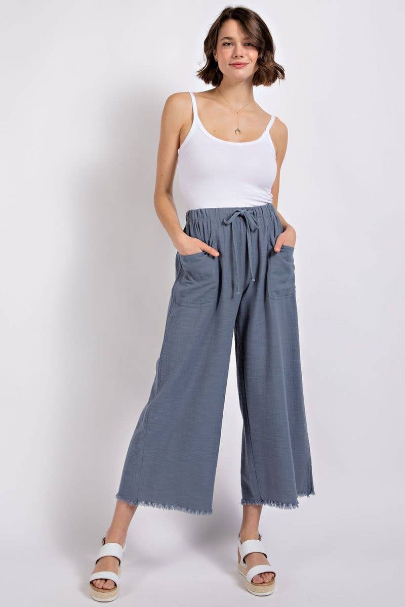 Pants- Frayed Wide Leg