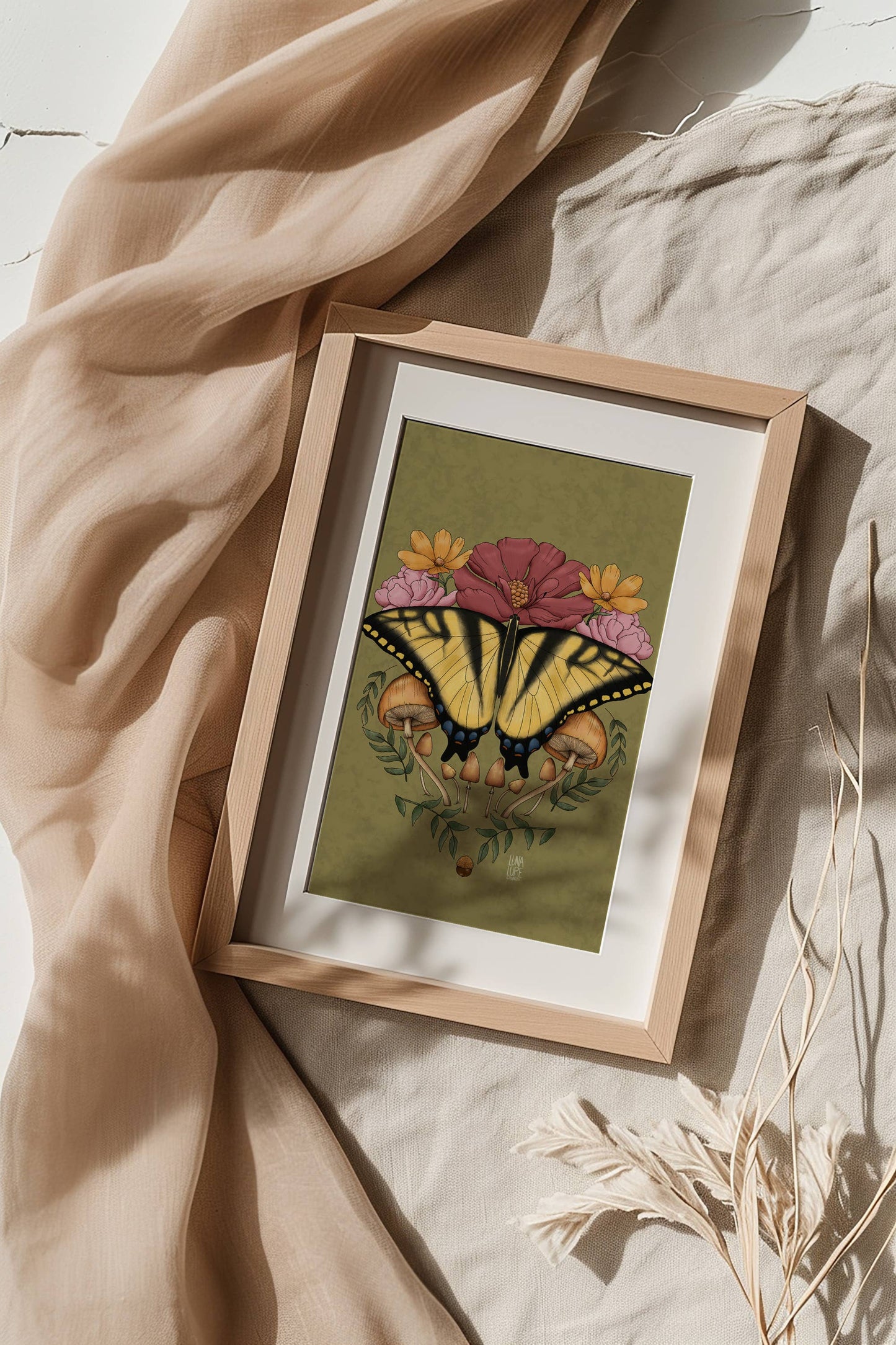 Yellow Butterfly Art Print