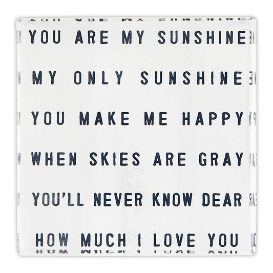 Face to Face Lucite Block - You Are My Sunshine