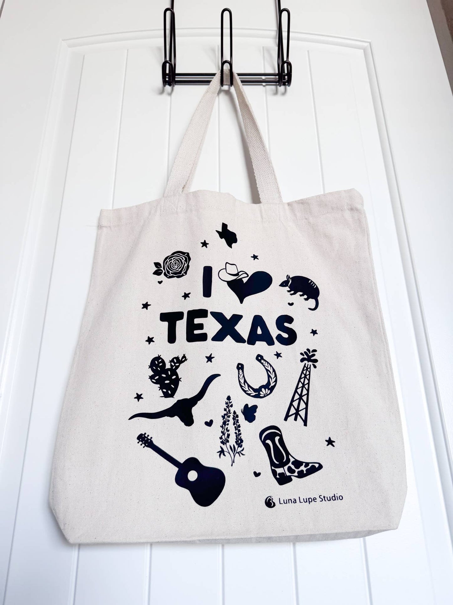 I Love Texas Canvas Tote Bag