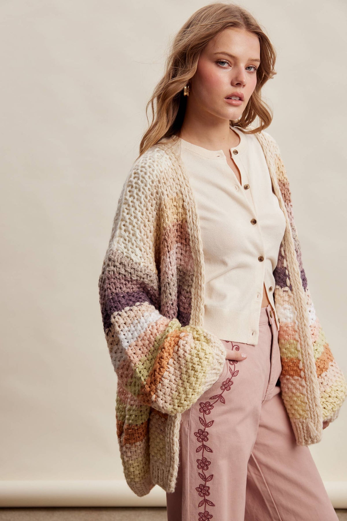Sweater - Rainbow Hand-Crochet