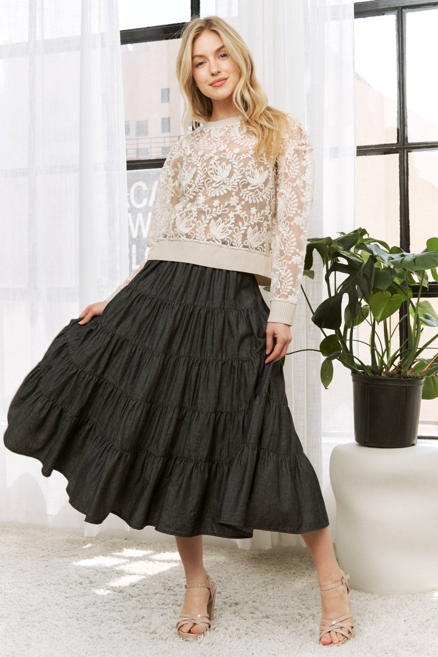 Skirt- Full Swing Denim