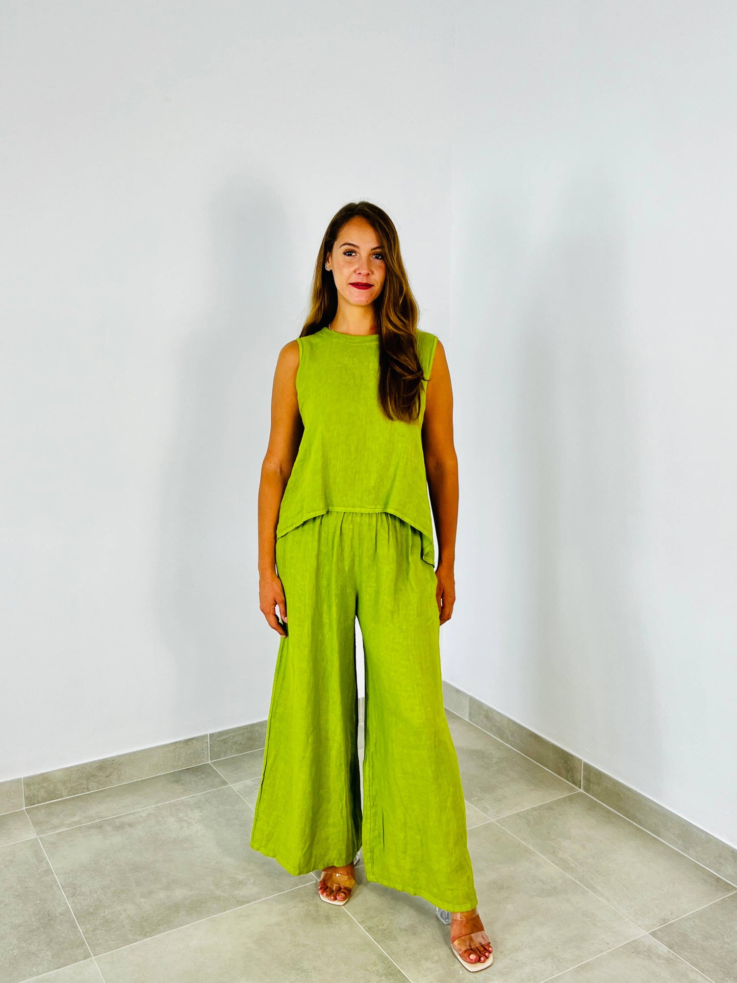 Tank - Linen Ribbon Sisa Sleeve