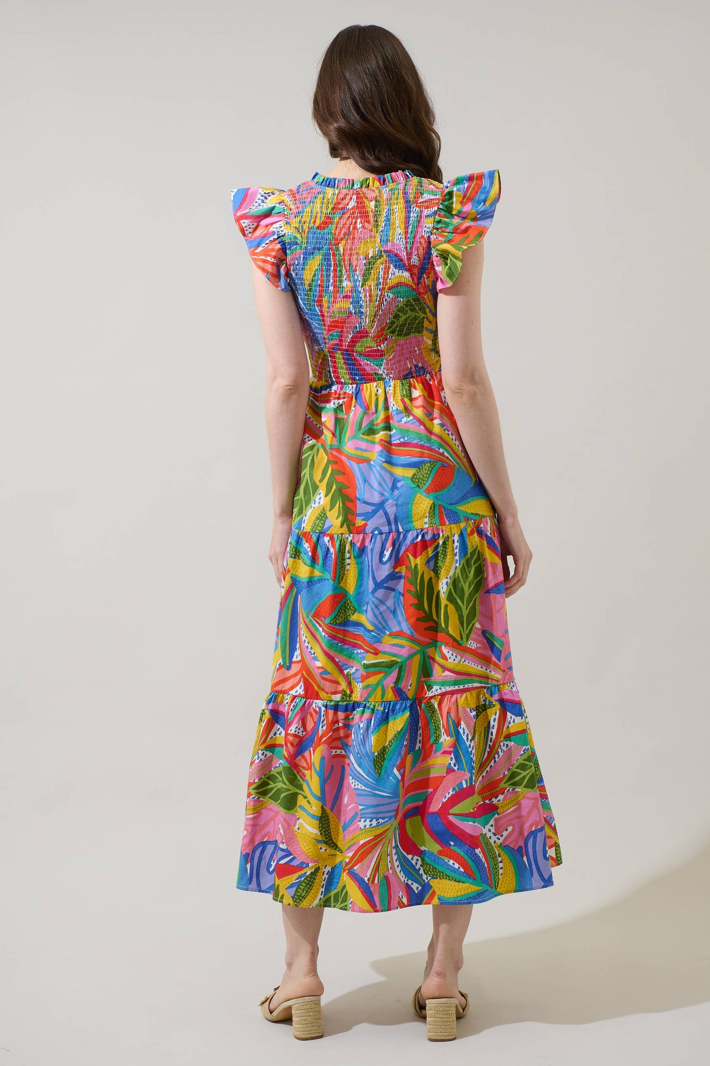 Dress - New Guinea Sunfire Tiered Midi