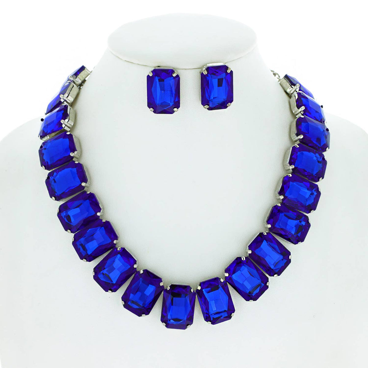 Necklace Set - Crystal Cut Collar with Matching Earring