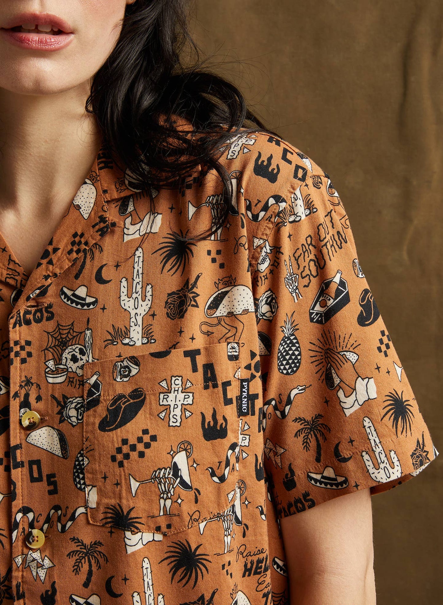 Raise Hell Eat Tacos Button Up Shirt