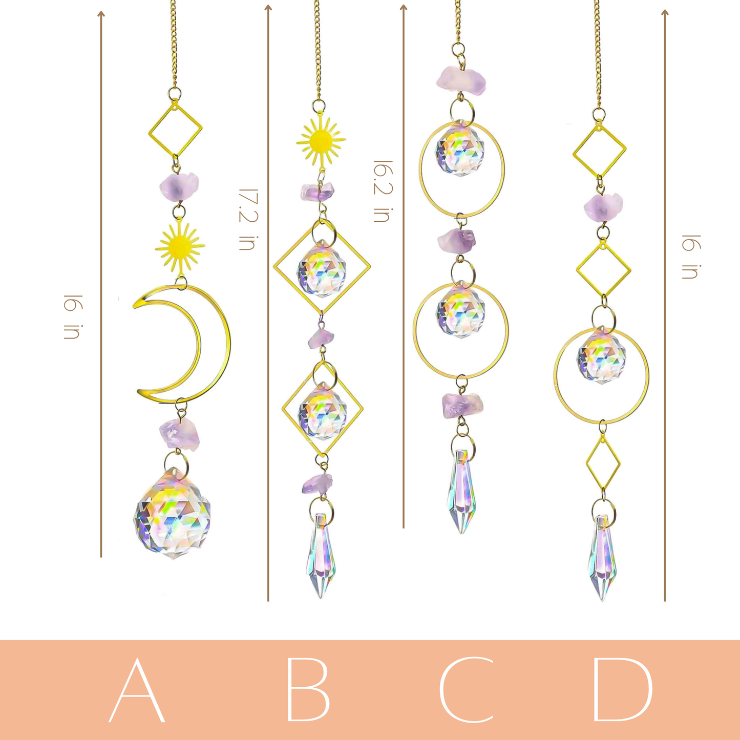 Amethyst Crystal Suncatcher