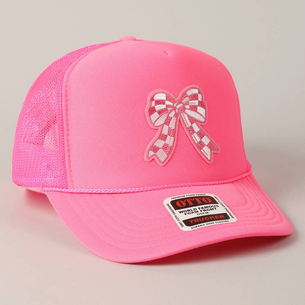 Cap - Checkered Ribbon Embroidery Patch