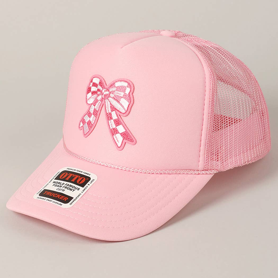 Cap - Checkered Ribbon Embroidery Patch