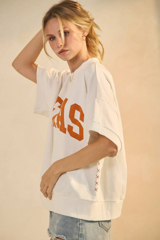 Tee- Boxy Short Sleeve “Texas”