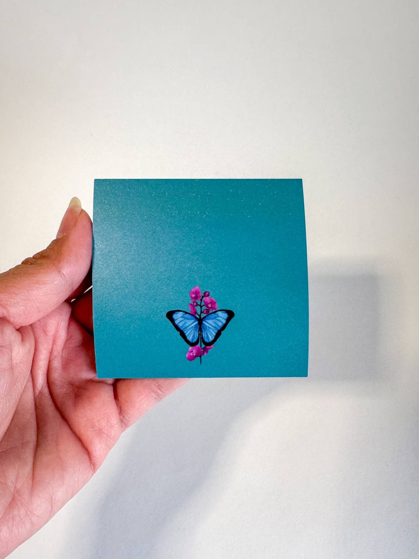 Blue Morpho Butterfly Sticky Notes