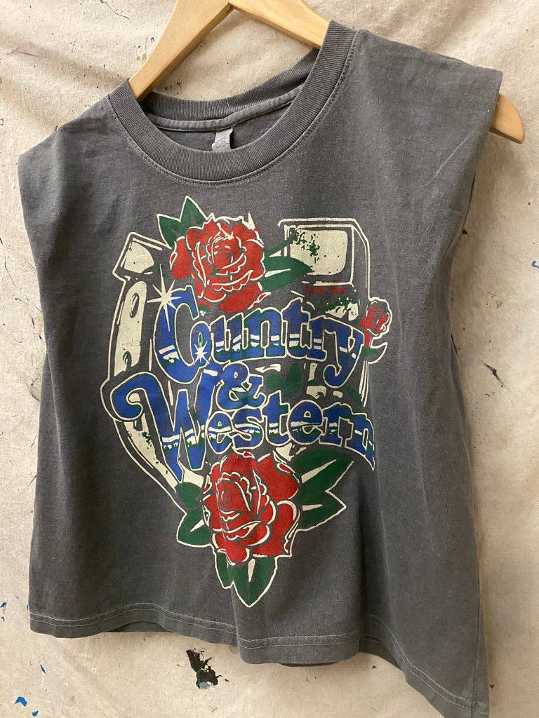 Crop Top- Country & Western Horseshoe