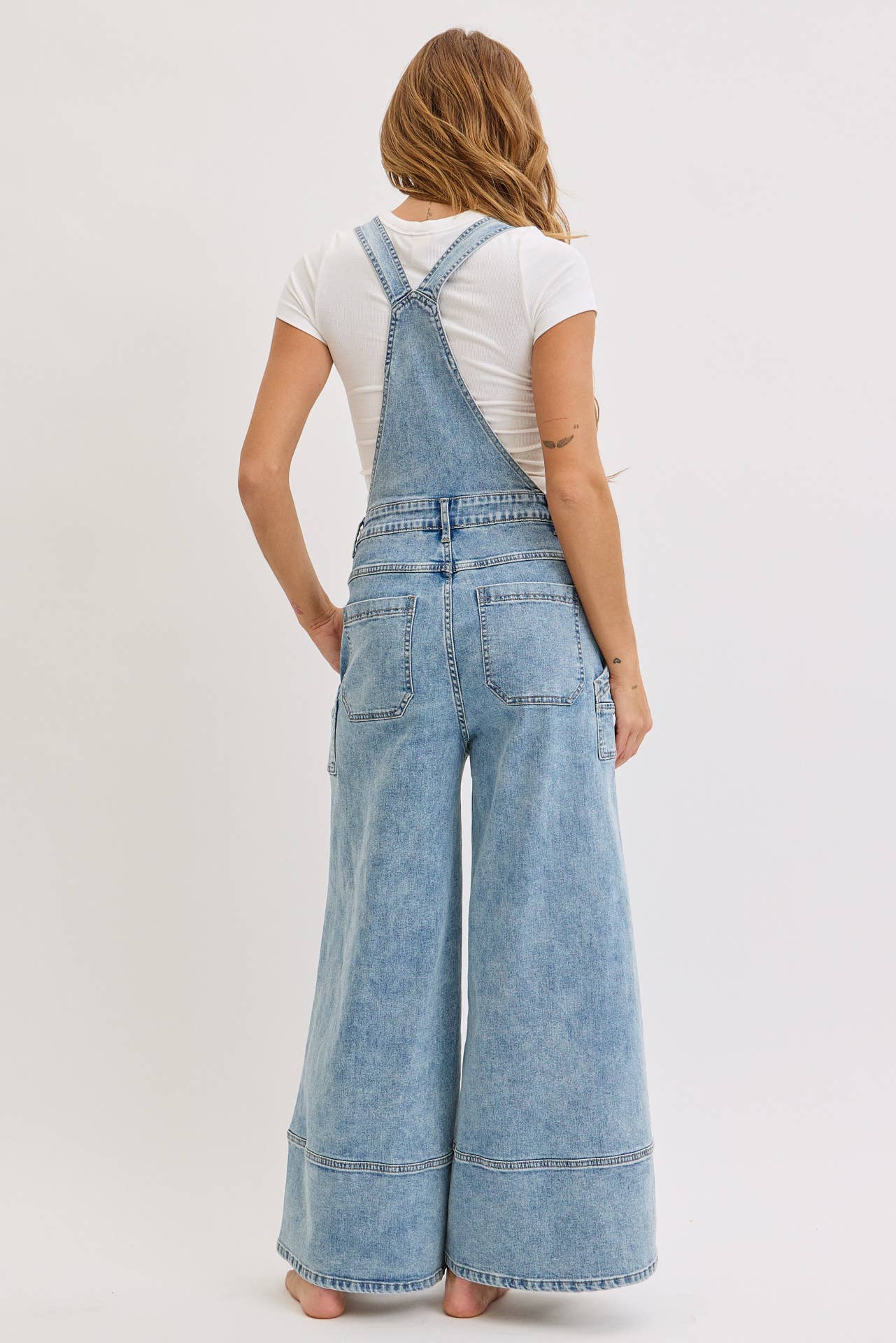 Jumpsuit - Wide Leg Denim Overall