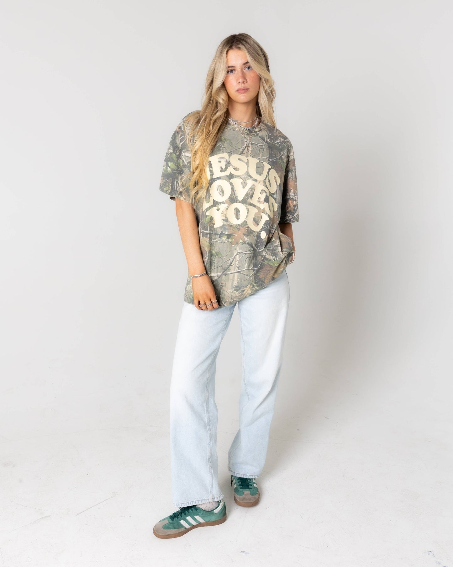 T-Shirt- Camo- Jesus Loves You