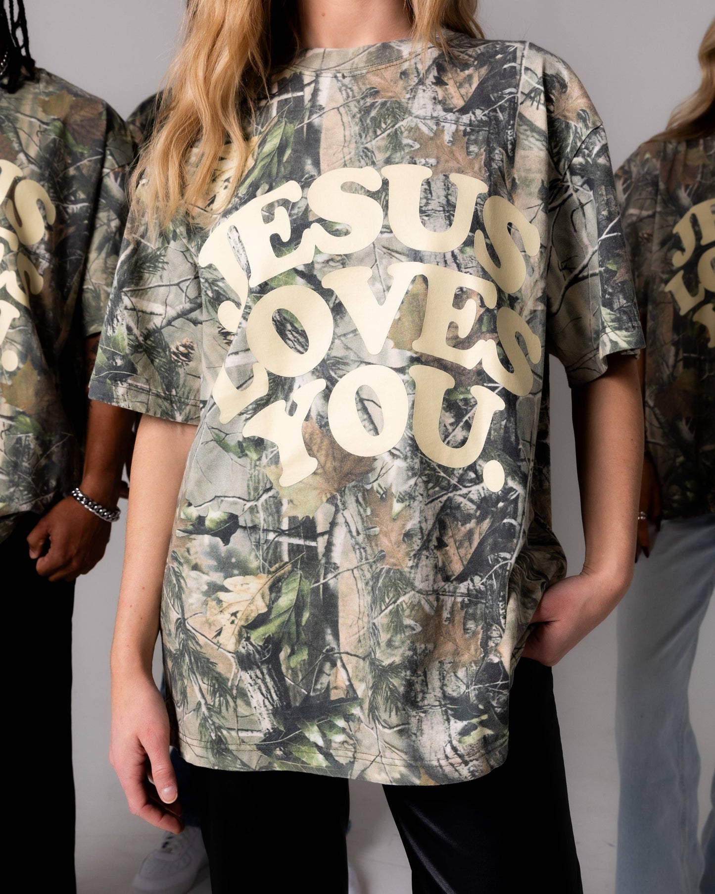 T-Shirt- Camo- Jesus Loves You