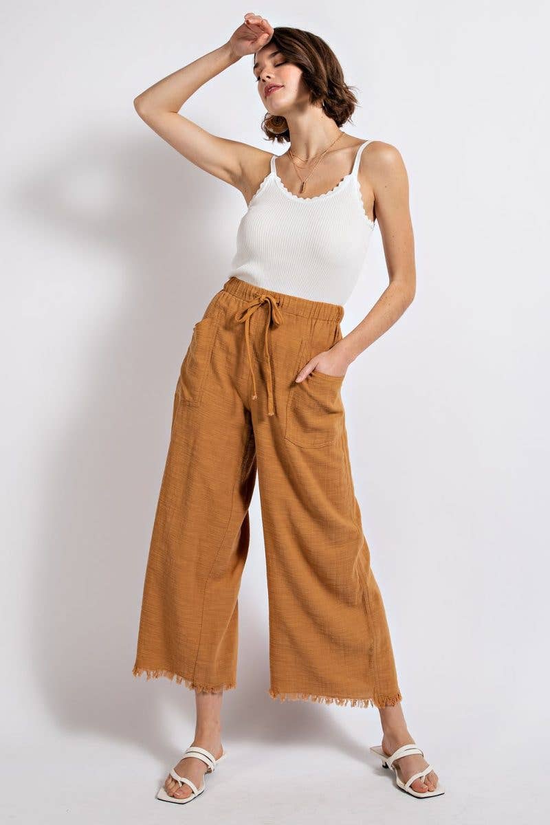 Pants- Frayed Wide Leg