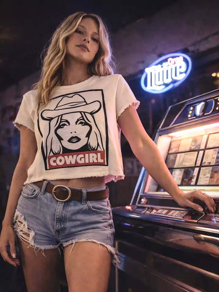 Cropped  T-shirt - Cowgirl 90's
