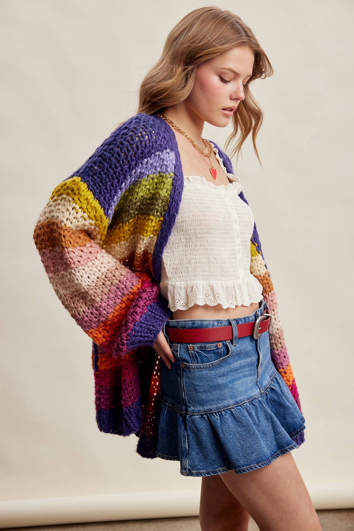 Sweater - Rainbow Hand-Crochet