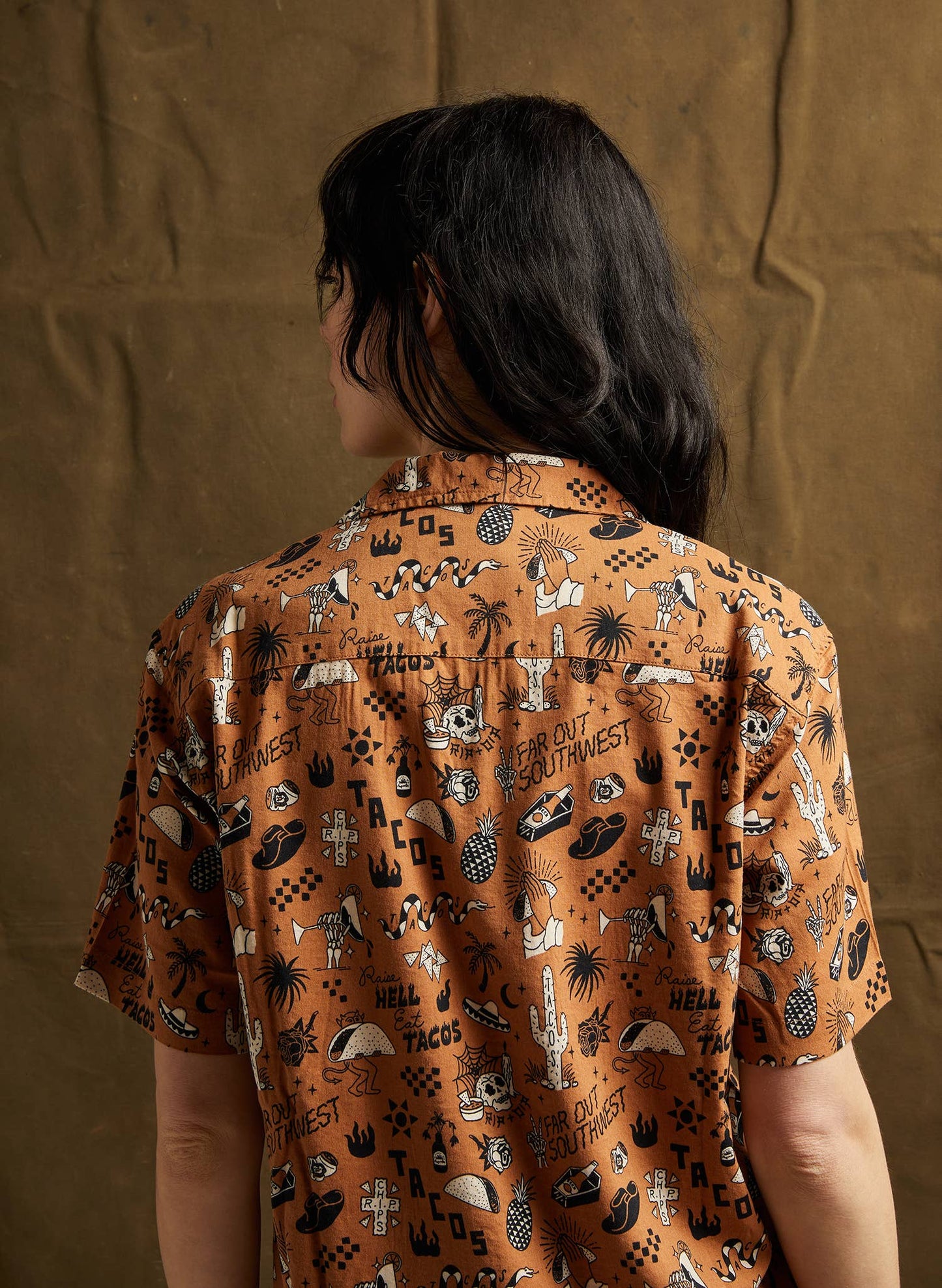 Raise Hell Eat Tacos Button Up Shirt