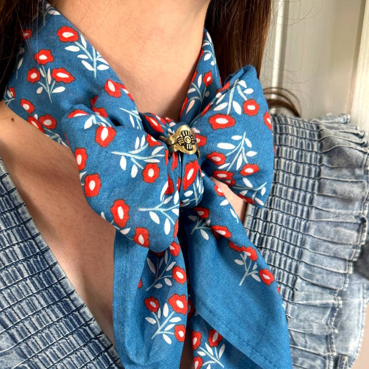 Brass Bandana Slide Ring - Gladys
