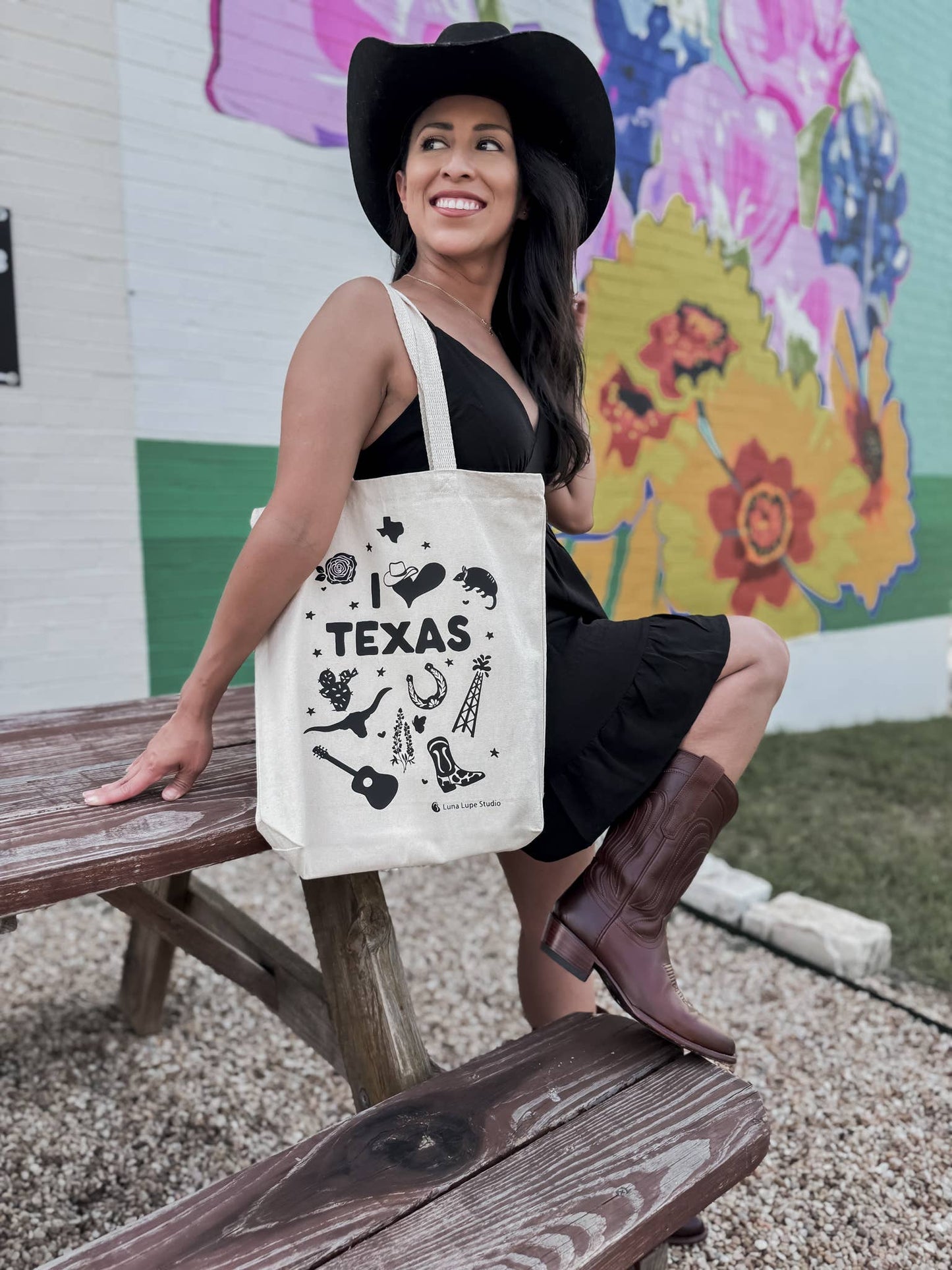 I Love Texas Canvas Tote Bag