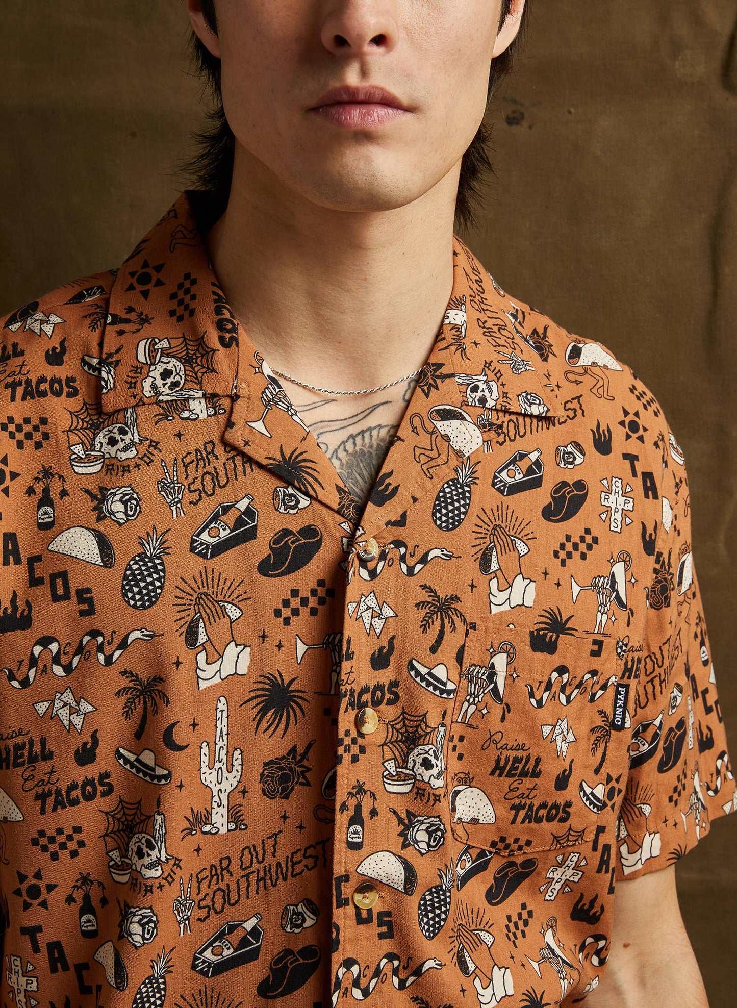 Raise Hell Eat Tacos Button Up Shirt