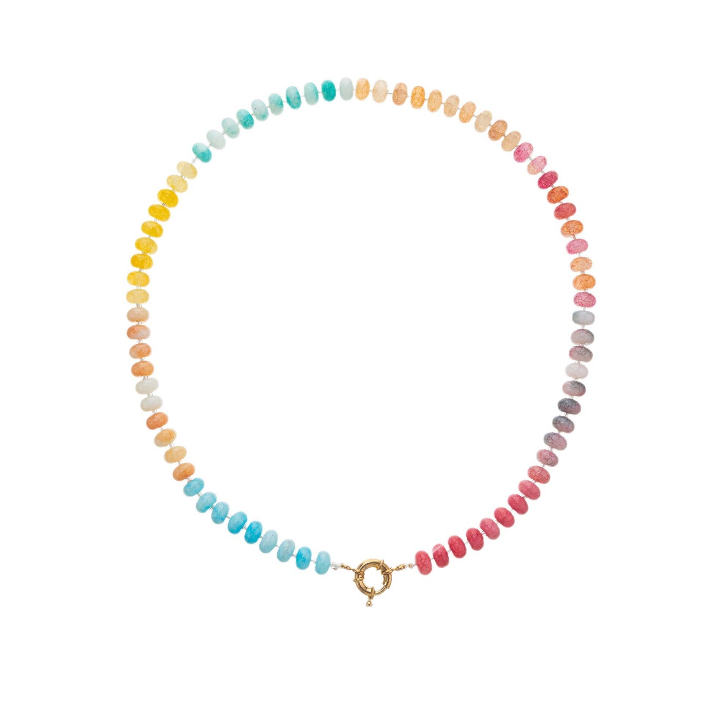 Necklace - Natural Stone Semi-Precious Glass Mixed