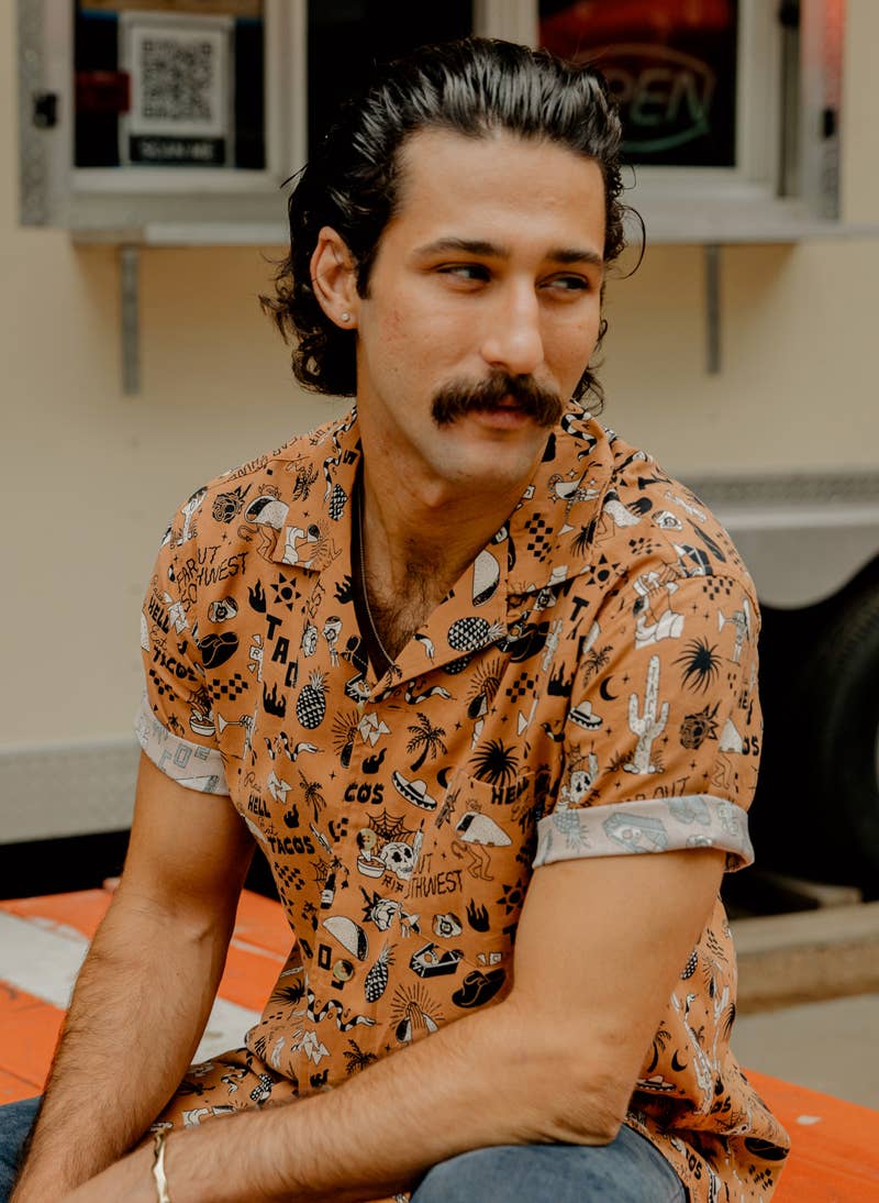 Raise Hell Eat Tacos Button Up Shirt