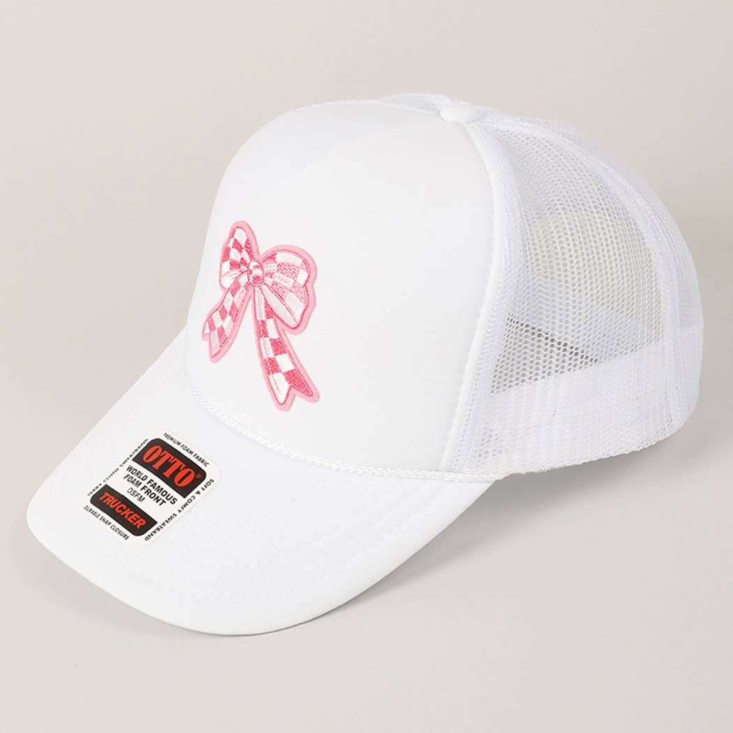 Cap - Checkered Ribbon Embroidery Patch