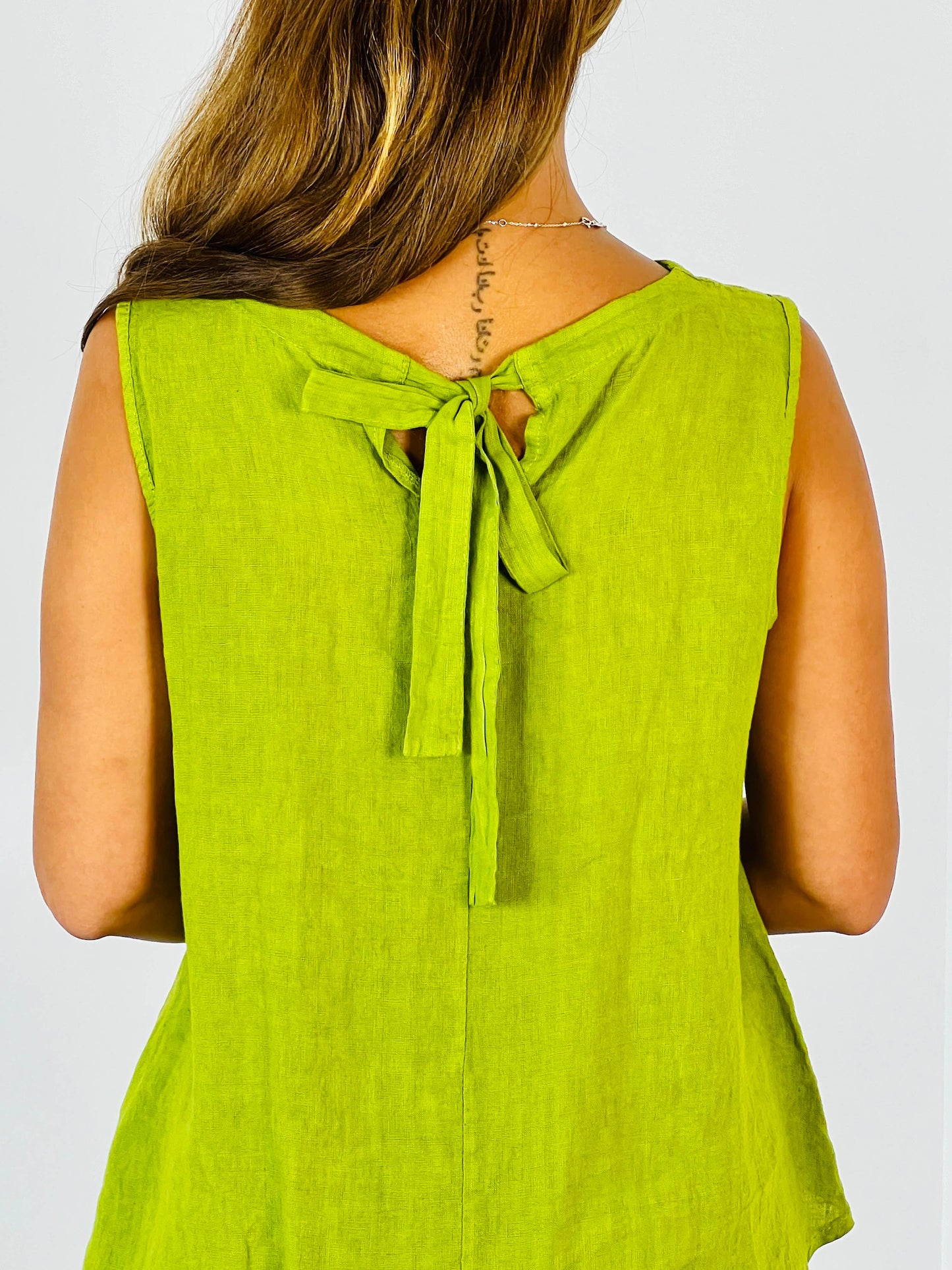 Tank - Linen Ribbon Sisa Sleeve