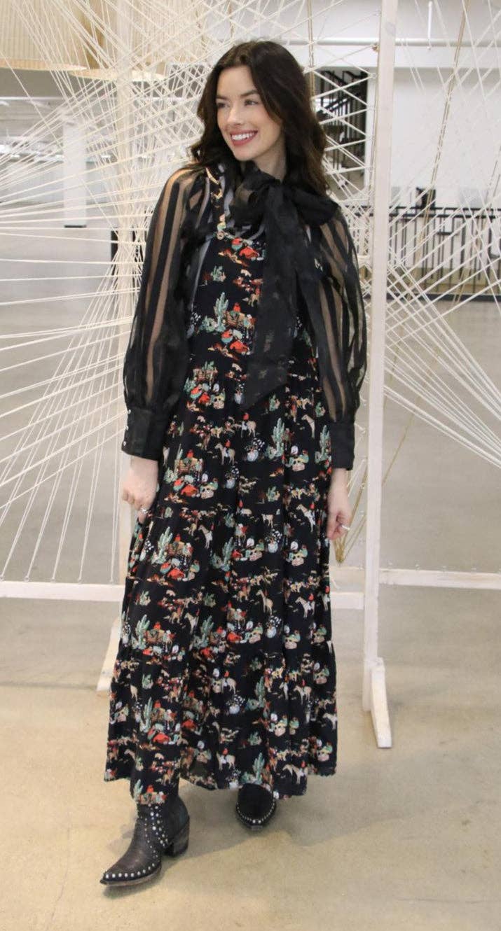 Romper - Overall Ruffle Black Wagon