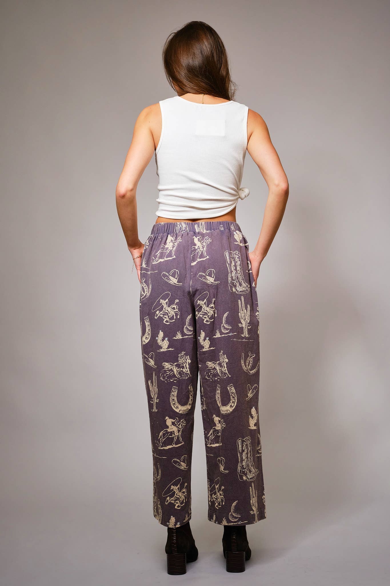 Pant- Western Motif Wide Leg