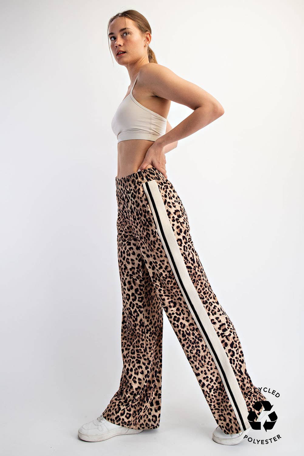 Pant - Animal Print with White Stripe