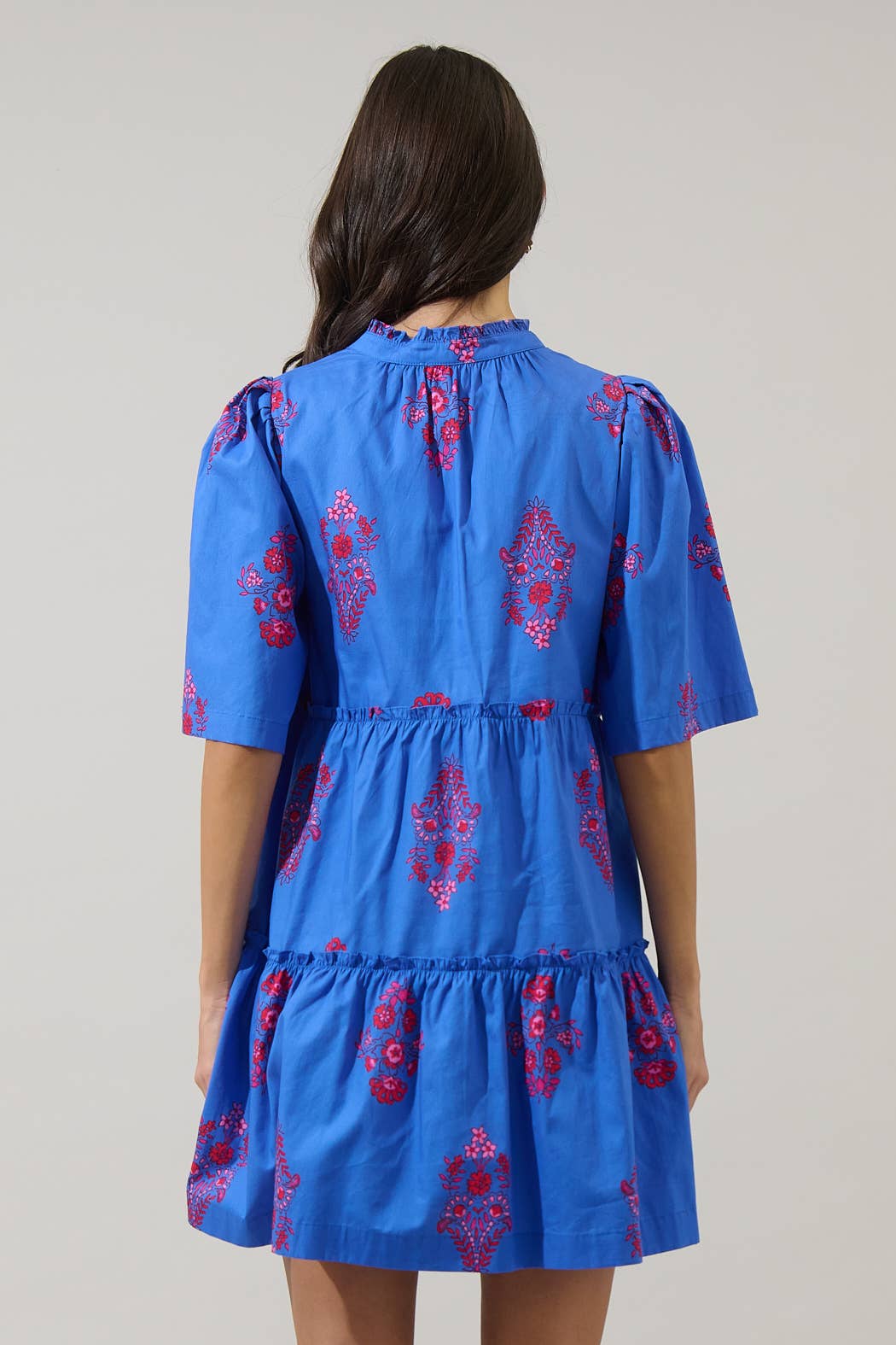 Dress - Shayna Floral Dixie Split Neck Shift
