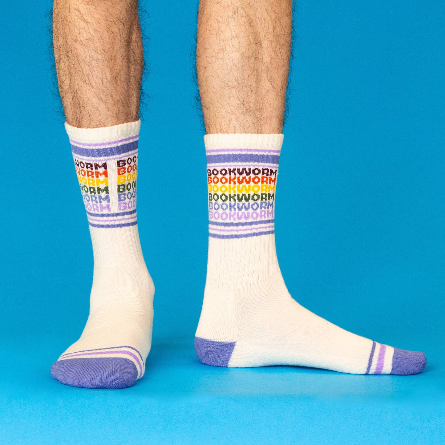 Socks - Bookworm - Vintage Rainbow