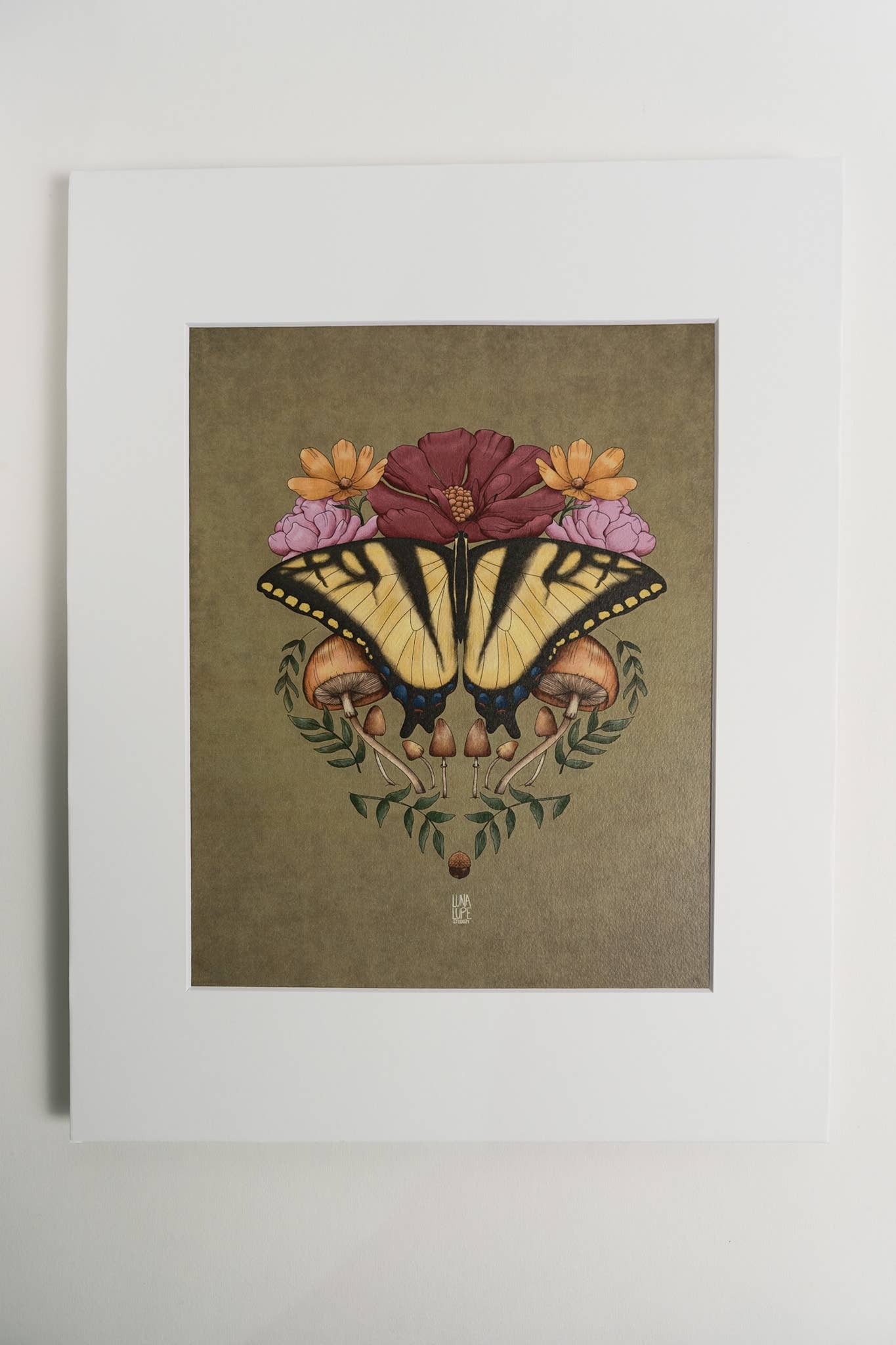 Yellow Butterfly Art Print